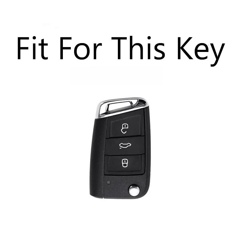 Чехол-брелок из ТПУ для ключа автомобиля Vw Volkswagen Golf 7 Mk7 Tiguan Mk2 T-Roc T-Cross Skoda Octavia Kodiaq Karoq Seat Ateca Leon
