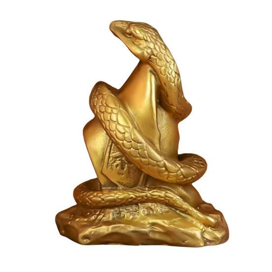 Украшение в виде змеи со знаком зодиака, статуэтка змеи из смолы, настольная статуя змеи, приносящей богатство и удачу, для китайского Нового года, домашнего офиса, декора