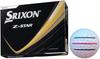 Мяч для гольфа Dunlop SRIXON 2025 года выпуска с линиями 1 [Hapiraki_Golf Line] Z-Star (Z-Star_Белая дюжина_3 линии)