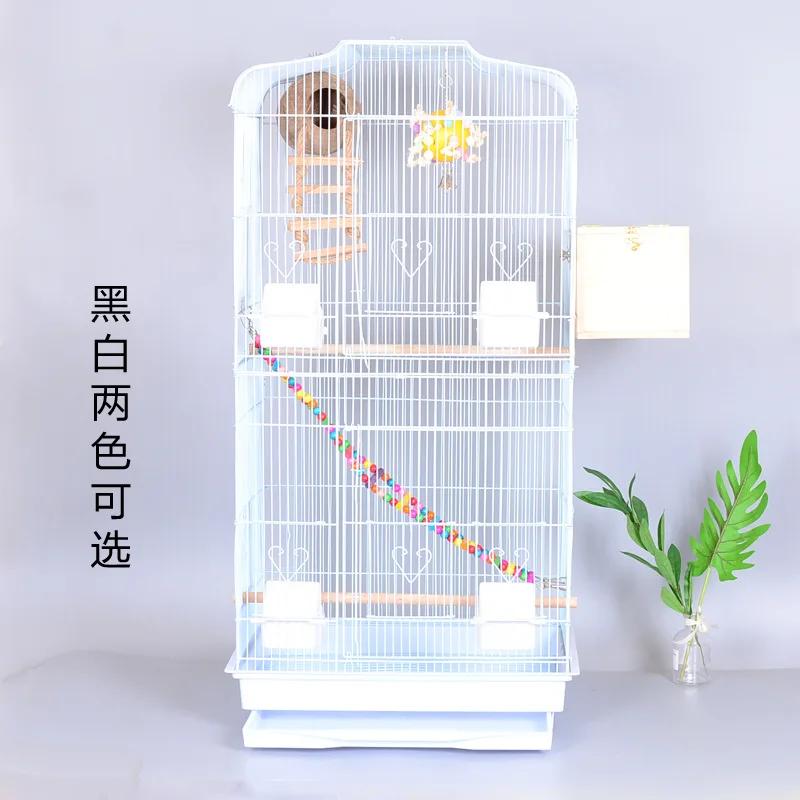 Роскошная клетка для попугаев, тигровая шкура, клетка для птиц Xuanfeng Peony, большая клетка для разведения, двухслойная, в стиле виллы