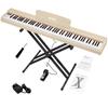 IKTMI Electronic 88 Electronic Electronic Piano Stand Portable MIDI Portable Pedal Oak Beige Piano, Keys, Piano, Wooden, Set, Piano, Compatible,