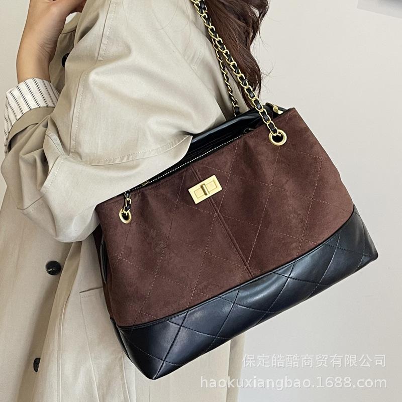 Популярная сумка-ведро женская осень-зима 2025 новая высококлассная сумка на цепочке с бриллиантами модная универсальная на плечо/кроссбоди