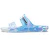 Classic Clog Marble Pattern Beach Sandals Unisex Sandals White Oxygen-Blue 207701-1FK