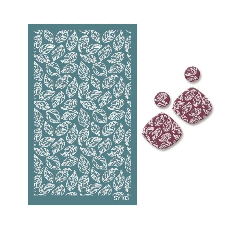 Инструменты для полимерной глины Шелкотрафаретные трафареты Растение Цветок Лист Печать Глина Сетка Трафарет Изготовление Украшений Серьги Декоративный Шаблон