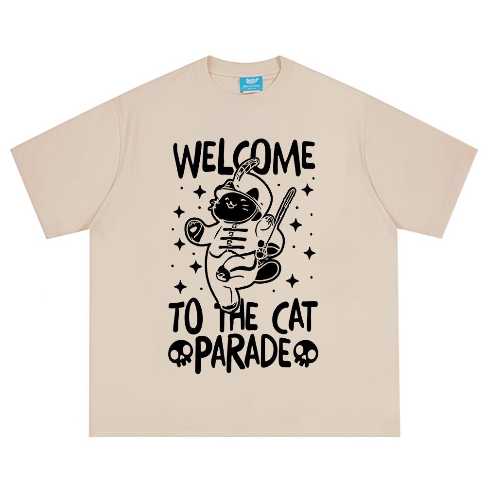 Welcome To The Cat Parade Funny Tshirts Rock Band My Chemical RoUnisexce Tshirt Unisexs Clothing Cotton Casual Oversized Y2K Top