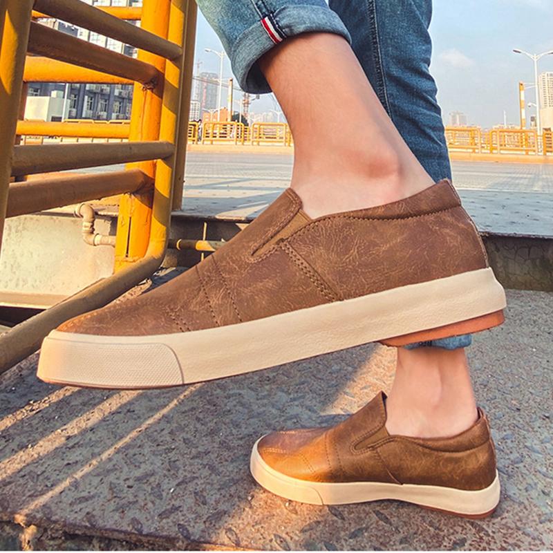 Новые весенние кожаные мужские повседневные туфли большого размера 45 мужские туфли для прогулок на открытом воздухе мужская обувь удобная спортивная обувь мужские мокасины