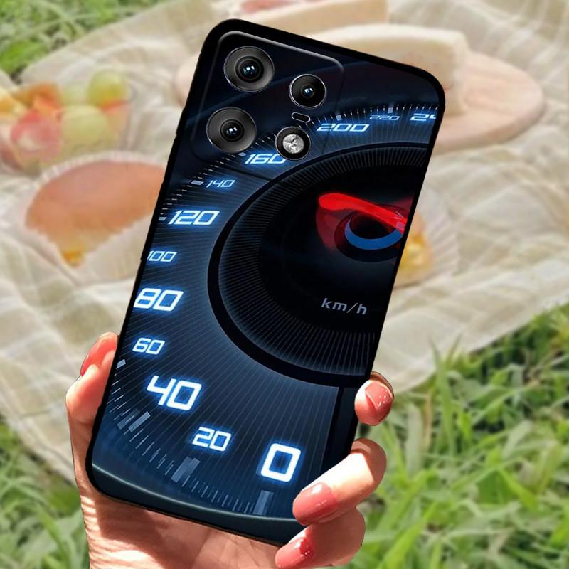 Чехол для Motorola Edge 50 Pro Модный Мраморный Силиконовый Черный Мягкий Бампер для Телефона Moto Edge 50 Pro Мультяшные ТПУ Оболочки