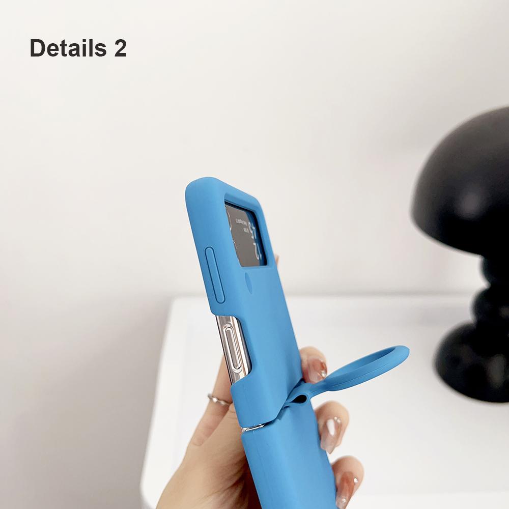 Для Samsung Galaxy Z Flip 6 5 4 3 2 1 Чехол Официальный Жидкий Силиконовый Чехол С Кольцом-Держателем Ударопрочный Чехол Для Z Flip 5 Мягкие Чехлы