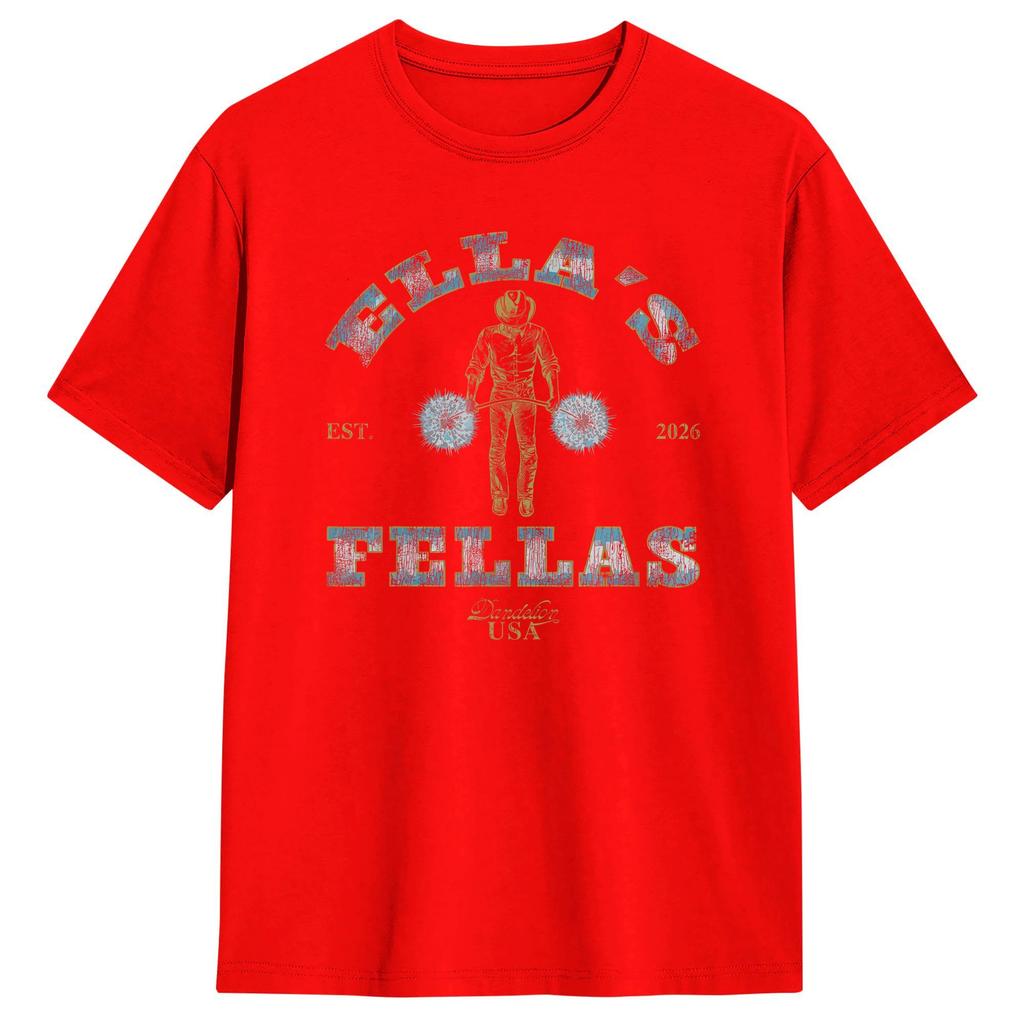 Ella Fellas Club Cotton T Shirts Trendy Cool Tee Shirt for Adult Summer Casual Short Sleeve Clothes
