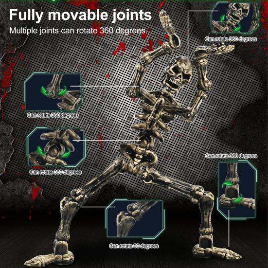 3D-печатная фигурка скелета, подвижная, с несколькими суставами, коллекционная игрушка, настольное украшение для детей, художников, коллекционеров