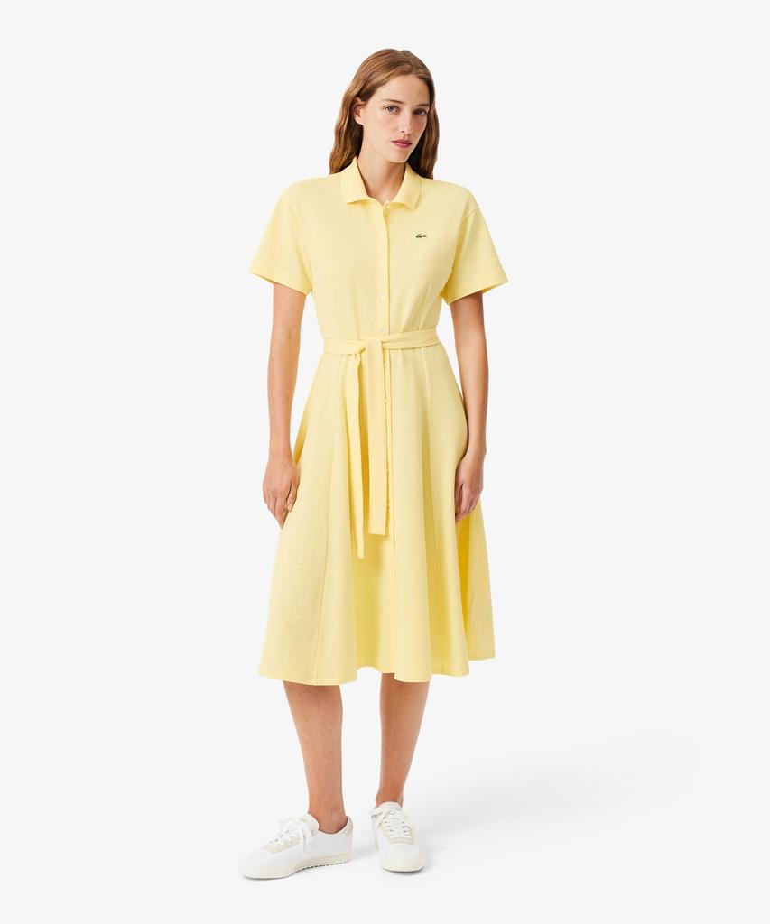 LACOSTE Женское приталенное платье-поло с поясом Ef9621-56G 107