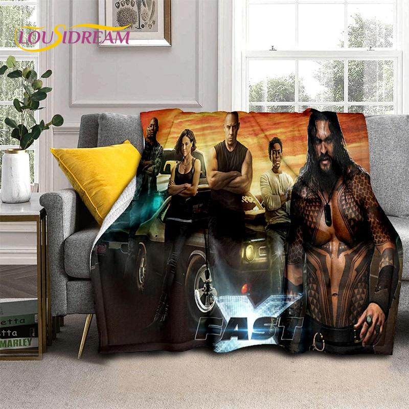 Одеяло с принтом фильма «Форсаж X 10», мягкое одеяло для дома, спальни, кровати, дивана, пикника, путешествия, офиса, одеяло, детское одеяло