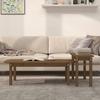  Coffee Table Set, Honey Brown, 2 Pcs, Pine Wood