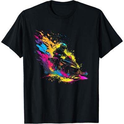 Сплеш-арт Снегоход Снежная машина Ski-Doo Сани Футболка