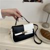 Splicing Contrasting Color Women's Bags, New Fashion Trend Handbags, One Shoulder Oblique Span Women's Saddle Bags