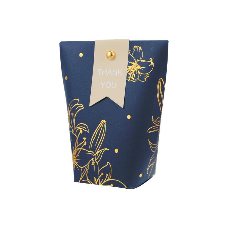 10 шт. Высококачественная бронзовая бумажная коробка конфет, шоколадные сувениры, подарочная коробка, пакет «Спасибо», сумка для дня рождения, вечеринки, рождества, свадьбы, принадлежности