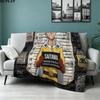 1PC Onepunch Man Patterned Flannel Blanket Suitable For All Seasons For Home Decor Warmth And Comfort Gifts Holiday Present