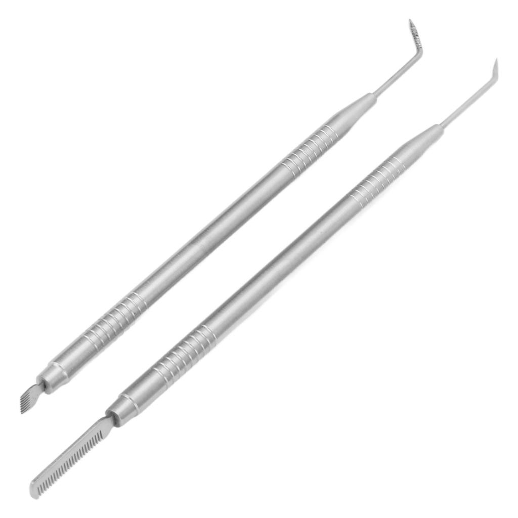 Инструмент 2 в 1 для ламинирования ресниц из нержавеющей стали, двусторонний инструмент для разделения ресниц для перманентной завивки бровей