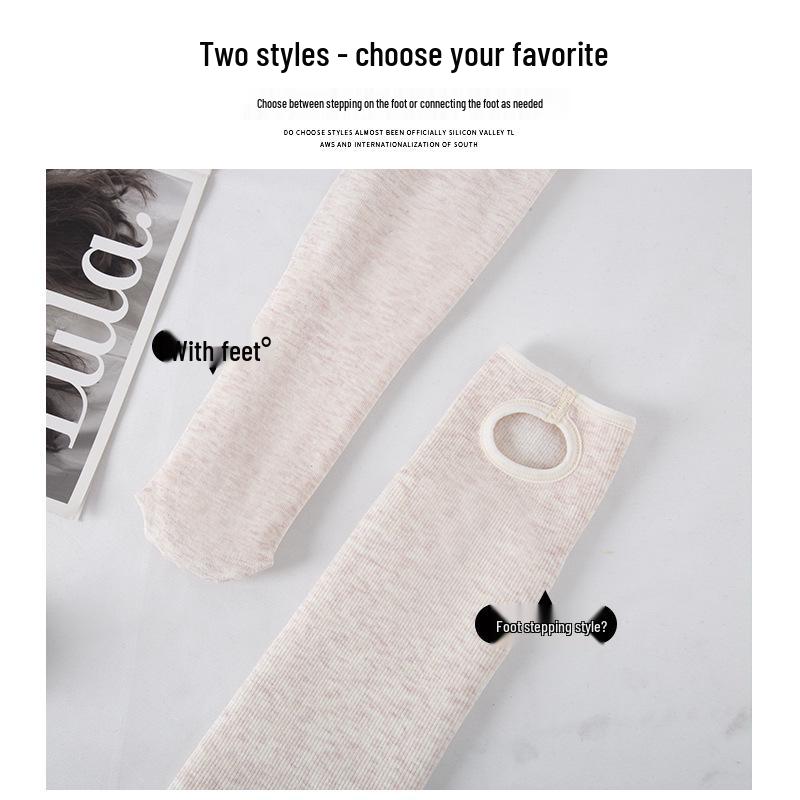 Женские серые хлопковые леггинсы слим-фит - 2025 Новые теплые с плюшевой подкладкой для осени/зимы