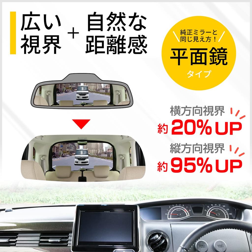 SEIWA Genuine Honda Frameless Mirror for N Series Flat Chrome Mirror R115 Designed Specifically for Your This Wide and Tall Mirror Offers Excellent