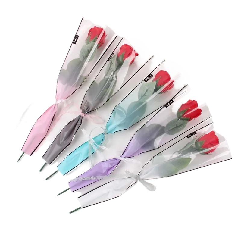 5 шт. роз водонепроницаемый прозрачный букет подарков упаковка упаковочная бумага пластиковый пакет цветочная упаковка подарки упаковка упаковочная сумка