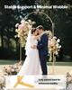 VEVOR Arch Backdrop Stand, 2.2 x 1.2 m, Stable Structure, Easy Assembly, 1 Piece Gold Metal Arch Backdrop Stand for Wedding, Birthday Party