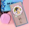 Round Metal Cosmetic Mirror Chinese Style Pocket Mirror Creative Handheld Makeup Mirror  Girl Gift