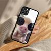 Cute Pig Phone Case Silicone PC+TPU Case for iPhone 11 12 13 Pro Max 8 7 6 Plus X SE XR Hard Fundas