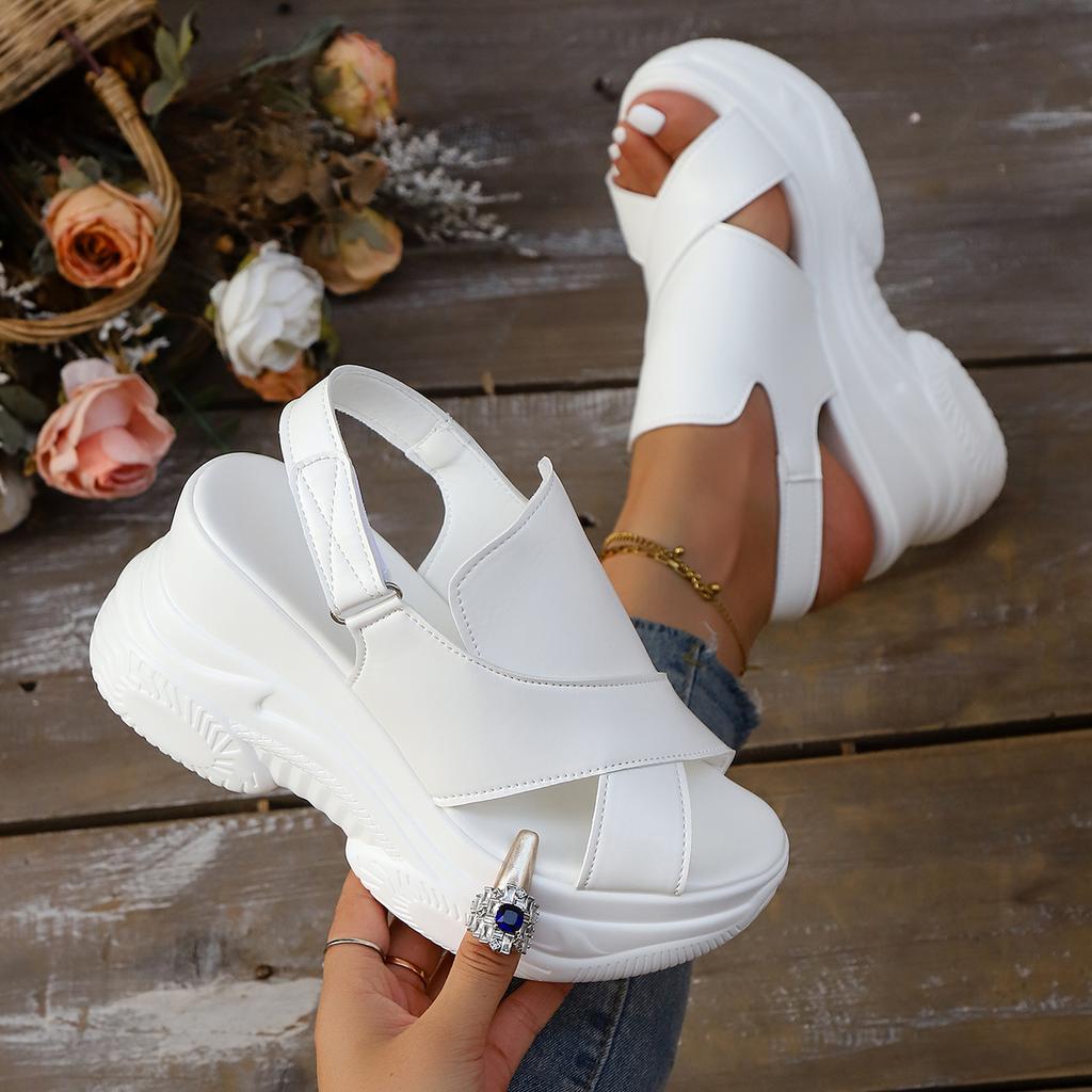 Fashion New Plus Size Women Platform Sandals 2025 Slip Outdoor Home Women Shoes Fashion Color Matching Casual Sandals Sandalias De Mujer