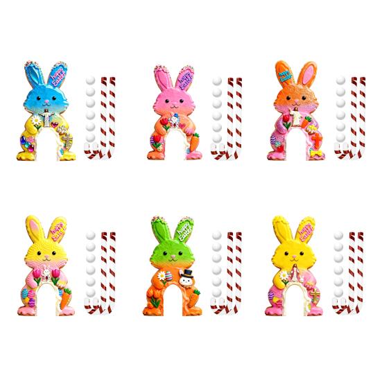 Набор для игры в гольф «Пасхальный кролик» Деревянное мини-поле для гольфа с клюшкой-леденцом и мячами для домашней пасхальной вечеринки