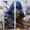 Skeleton Killer Home Interior Curtains for Living Room Blackout Curtain Halloween Decoration Shades Tulle for Bedroom Partition