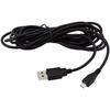 USB Charging Cable - PS4 - 3 Meters - Black - USB Connectivity - Connectivity Accessory