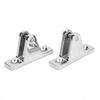 2pcs Bimini Top 90 Degrees Deck Hinge 316 Stainless Steel Heavy Duty Marine Boat Deck Hinge Mount