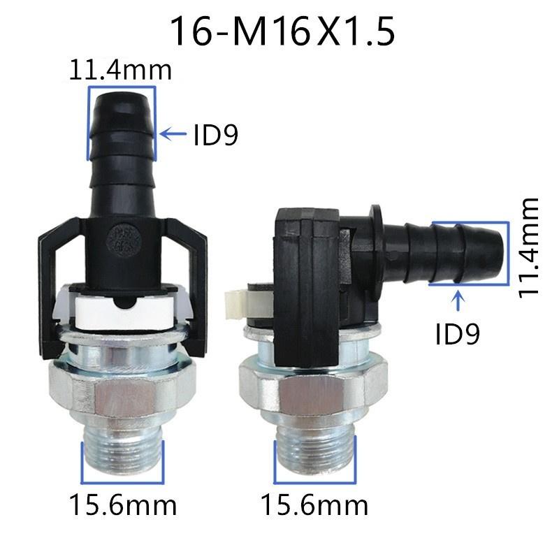 high quality 16-12*1.5 plastic fuel line quick connector for shaanqi delong EFI car for big truck for heavy truck 1 set