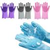 Silicone Rubber Dishwashing Gloves for Household Kitchen Cleaning