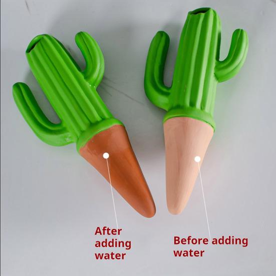 4 шт. шипов для полива в форме кактуса, терракотовые глиняные колышки для растений с самополивом, шипы для полива с медленным высвобождением для комнатных и уличных растений