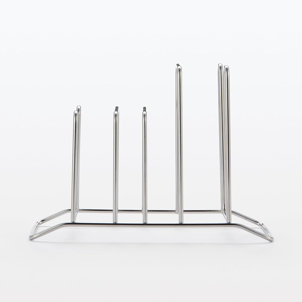 MUJI Stainless Steel Kitchen Stand, Silver, Approx. W10 x D205 x H15cm, MCC63A2S