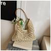 Плетеная сумка женская новая модная пляжная сумка на плечо кроссбоди сумка-ведро соломенная сумка