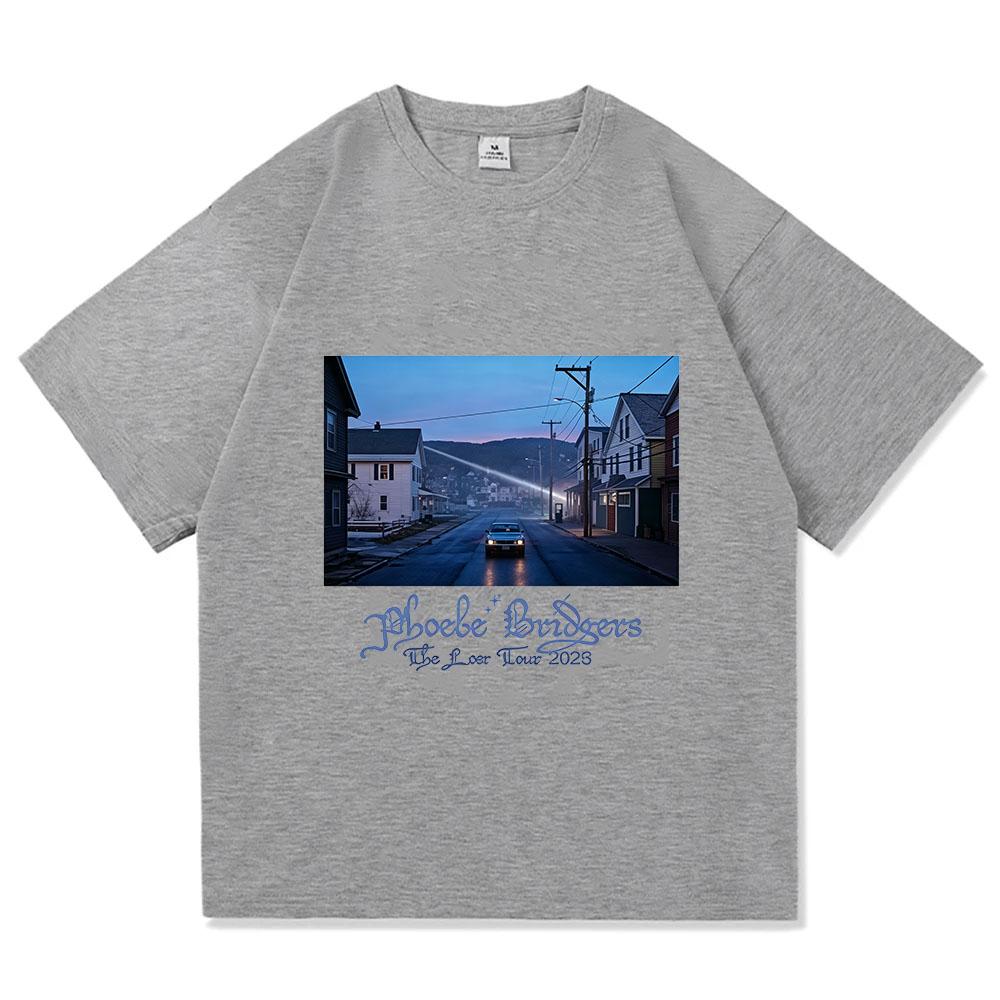 Phoebe Bridgers The Lost Tour 2026 Tees Pure Cotton Tshirts For Unisexs Unisex Unisex Casual High Quality Retro Fashion Short Sleeve