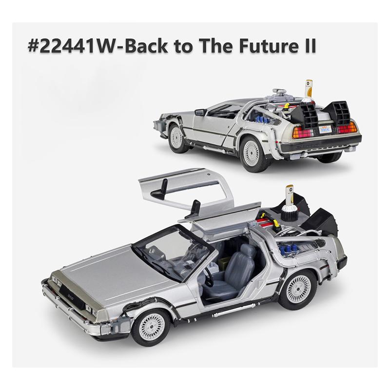 ВЕЛЛИ 1:24 литая под давлением модель автомобиля из сплава DMC-12 Delorean «Назад в будущее», машина времени, металлическая игрушечная машинка для детей, коллекция игрушек в подарок