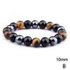 Bracelet - Hematite - Black - 10mm - Natural Stone - Elastic