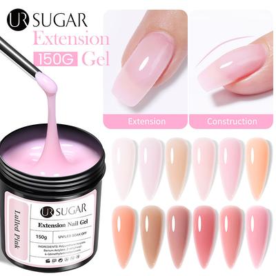 UR SUGAR Гель для Быстрого Наращивания Ногтей 150 г Большой Объем Жидкость-Заправка для Дизайна Ногтей – Прочный Долговечный Легко Наносится