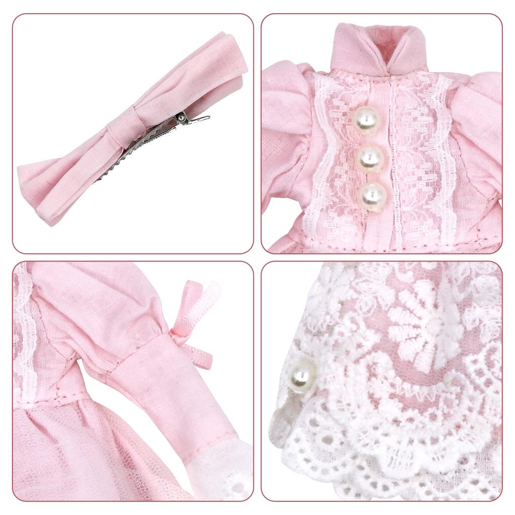 ICY Fortune Days Кукольная одежда розового цвета, подходит для куклы ростом 30 см. Платье подходит для Obitsu Licca Одежда - юбка, 1/6 Аксессуары, Blythe, 24,