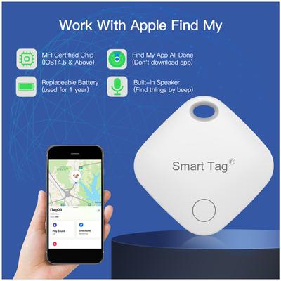 Умный Bluetooth-трекер-сигнализация, работающий с приложением Find My, устройство для защиты от потери iPhone, локатор для замены меток, рейтинг MFI