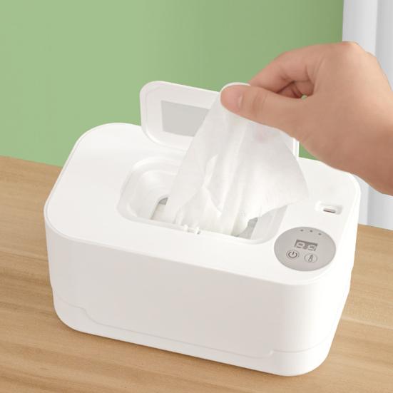 Baby Wipe Warmer Portable Temperature Adjustable USB Powered Large Capacity Wet Tissue Dispenser Heater