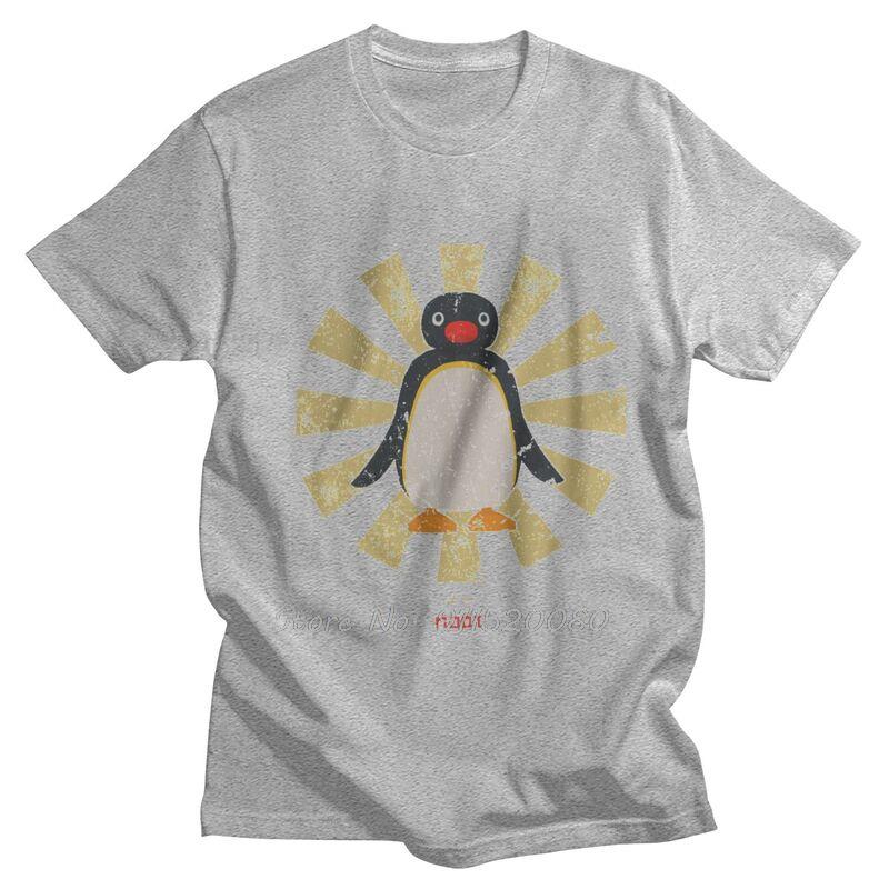 Retro Japanese Pingu Noot Tshirt Unisex Streetwear T Shirt Short Sleeve Anime Pingu Penguin Meme Tshirt Cotton Tees Top