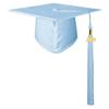 Adult Graduation Hat with Tassel Solid Color Non-Fading High School Bachelor Graduation Hat Cosplay Prop