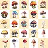 50PCS Trendy Mushroom Graffiti Stickers, Waterproof Decals for Luggage, Laptop & Decoration