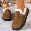Winter Cotton Shoes for Women, Retro Boken Cotton Boots with Thick Velvet Snow Boots for Women