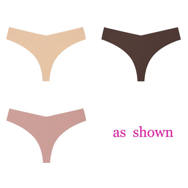 3 шт./лот, женские сексуальные трусики из ледяного шелка с низкой талией, нижнее белье без следов, стринги, женские стринги, дышащее нижнее белье, искушение, нижнее белье